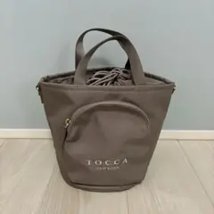 未使用】TOCCA 2WAY ショルダーバッグ ナイロン ライトグレー トッカ 