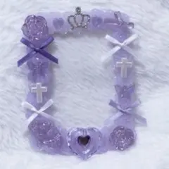 ホイップデコ トレカケース 紫 硬質ケース ハンドメイド