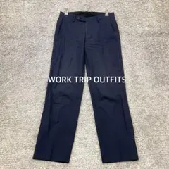【WORK TRIP OUTFITS】スーツスラックス ネイビー 春夏 薄手