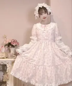 アベイル　マジョレッティ　 まゆろん　花柄　リボン　ワンピース　M ピンク