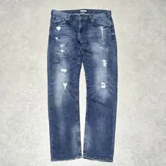 美品 BAYFLOW ベイフロー 31 テーパード リペア加工 ストレッチ