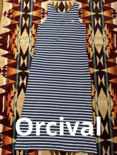 ORCIVAL ストライプ ノースリーブワンピース　フリーサイズ