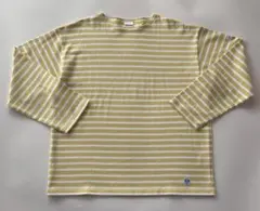 ORCIVAL フランス製 バスクシャツ 3 ホワイト×イエロー