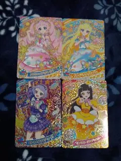 ☆新品未使用☆ひみつのアイプリリング5だん　ミラクルカード4枚