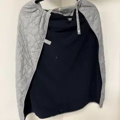ユニクロ　UNIQLO ライトウォームパデッド 2way グレー ケープ