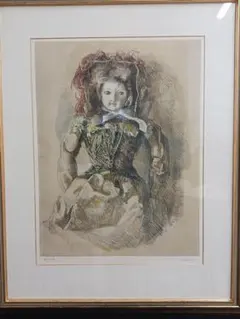 限定100 小磯良平　【人形二体】　lithograph 人形（2人）」小磯良平 | エステージア株式会社【公式】ホームページ