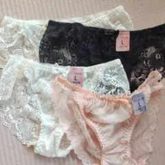 レース ショーツ 4枚セット Lサイズ