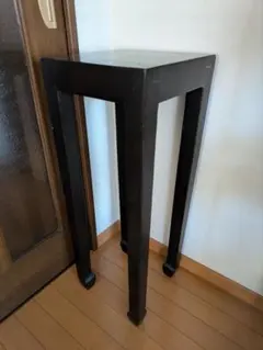 黒塗り 木製 花台 サイドテーブル 飾り台