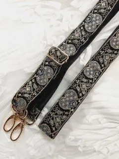 特価J-37インド刺繍リボン※ショルダーストラップ　スマホストラップ　送料込み