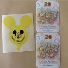 ダッフィー&フレンズ 20周年 カラフルハピネス シール　ステッカー　ディズニー