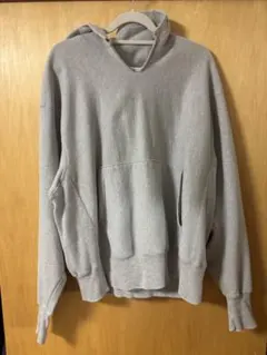 90s USA製 Champion 無地 パーカー リバースウィーブ　ダメージ