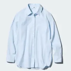 UNIQLO レディース コットンシャツ ライトブルー Mサイズのサムネイル
