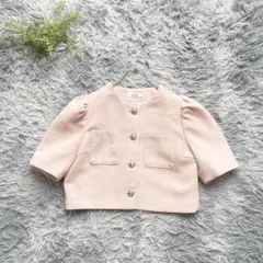 NICE CLAUP【F】ショートジャケット ピンク 半袖 上品 パフスリーブのサムネイル