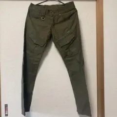 TORNAD MARTオリーブグリーン スリムフィットカーゴパンツのサムネイル