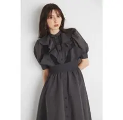 リエンダ ラッフルデザインフレアワンピース