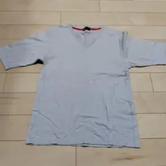 【MICHEL KLEIN】 グレー Vネック 七分袖カットソー