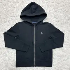 超希少 ラルフローレン ジップパーカー 黒 シルバー Y2K 平成 グランジ