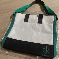 カルバンクライン トートバッグ グリーン×ホワイト×ブラック カラー ckのサムネイル