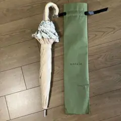 グレイシー　持ち手付き　フリルたっぷり　晴雨兼用日傘　ベージュ グレイシー 持ち手付き フリルたっぷり 晴雨兼用日傘 ベージュ - メルカリ
