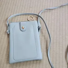水色 スマホショルダーバッグ