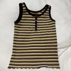 BEAMS HEART ストライプ タンクトップ