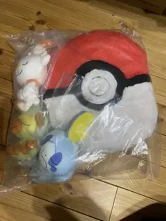 【新品・未開封】ポケモン モンスターボールクッションとぬいぐるみセット