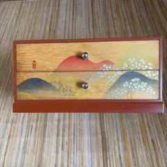 漆塗り小物入れ(2段)