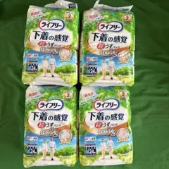 新品 ライフリー 下着の感覚 超うすパンツ M24枚×4袋 計96枚