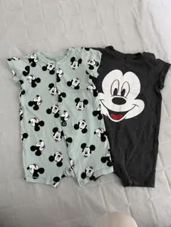 H&M ロンパース　2枚組　ミッキー　80