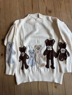 ヒステリックグラマー クマ刺繍ブラウンニットセーター - メルカリ