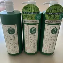 ボディソープ　青汁全身シャンプー 1L 3本セット 髪 顔 体日本製 大容量のサムネイル