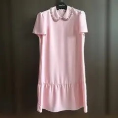 RED VALENTINO】リボン襟ワンピース 水色 38 上品フェミニン - メルカリ