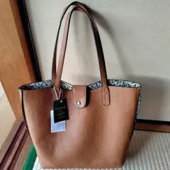 MORE ブラウン トートバッグ リバーシブル 未使用