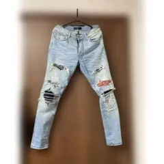 AMIRI ペイズリー柄パッチ デニムパンツ　30 AMIRI ペイズリー柄パッチ デニムパンツ 30 - メルカリ