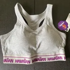 ジーユー　ブラフィールクロップドタンクトップ Hawaiian Air line