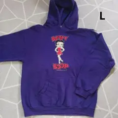 ベティ・ブープ パーカー GILDAN パープルL