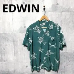 EDWIN エドウィン メンズ レーヨンアロハシャツ L グリーンのサムネイル