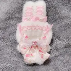 にじぱぺっと ぬい服 10cm 服 ハンドメイド ピンク うさぎ