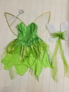 ティンカーベル コスチューム 羽付き　ディズニー　レディース