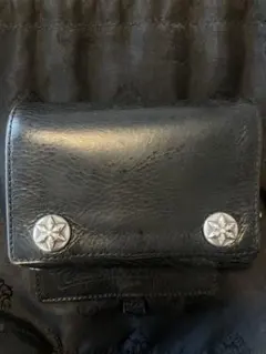 値下げCHROME HEARTS3FOLDウォレット　希少スターボタン正規購入のサムネイル