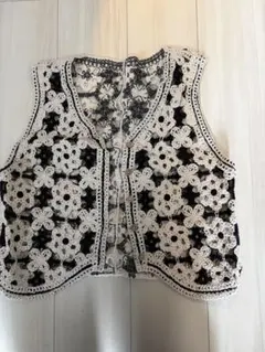 フラワーレース ジレ　フリーサイズ