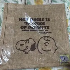 【完売品】梅田　スヌーピー　フェスティバル　ジュートスクエアトート