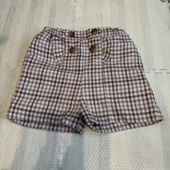 チェック柄ショートパンツ 90cm