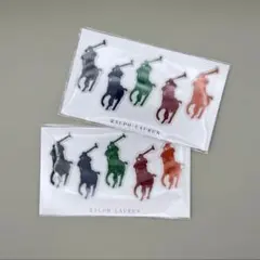 非売品【2セット】ラルフローレン ポニー刺繍 ステッカー 5色セット / シール