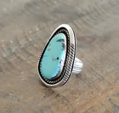 ナバホ Gibson Nez ギブソン・ネズ シルバー ターコイズ リング