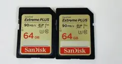 SanDisk Extreme SDカード 64GB 2枚セット - メルカリ