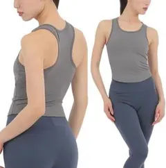 【新品未開封】 カップ付きタンクトップ グレー 2XL ブラトップ