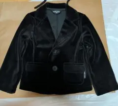 COMME CA ISM 黒ジャケット 80　ベロア