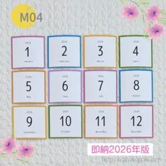 2026年版 マンスリーカード ましかく ビビッド ポップ