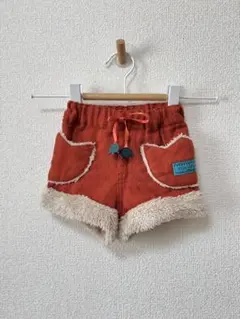 moujonjon ムージョンジョン オレンジブラウン　ショートパンツ　80㎝